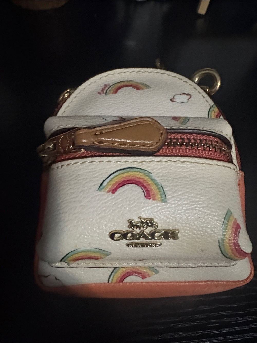 Coach Rainbow Mini Backpack Coin Purse - Picture 1 of 3